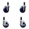 Service Caster 4'' SS Solid Poly Wheel Swivel 1-1/4'' Expanding Stem Caster Set 2 Brakes, 4PK SCC-SSEX20S414-SPUS-2-TLB-2-114 - alternate 1